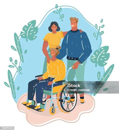 Ilustrácia: Osoba na invalidnom vozíku s asistentom