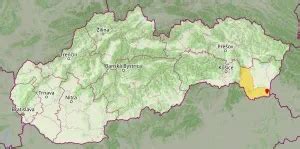 Mapa obcí spadajúcich pod ÚPSVaR Čierna nad Tisou