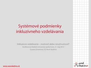 Princípy a výhody inkluzívneho vzdelávania