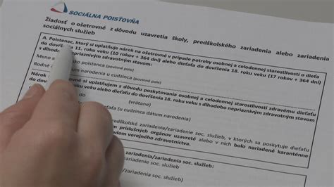 Príklady situácií pre nárok na ošetrovné