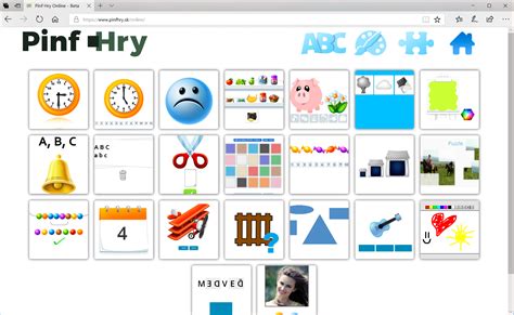 Screenshot z edukačnej počítačovej hry Pinf Hry