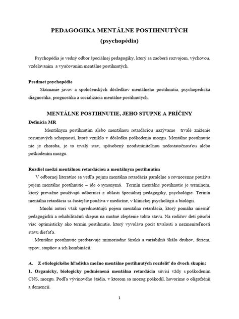 Podpora mentálne postihnutých v každodennom živote