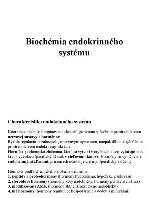 Schéma endokrinného systému
