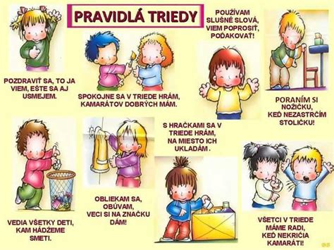 Obrázok s piktogramami základných pravidiel správania pri stole