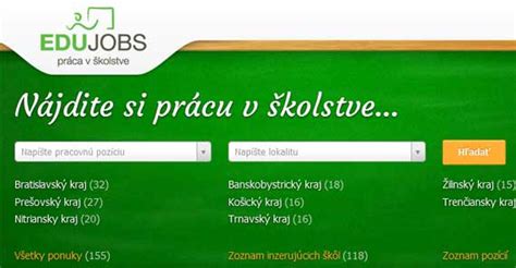 Ponuky práce v školstve na čiastočný úväzok