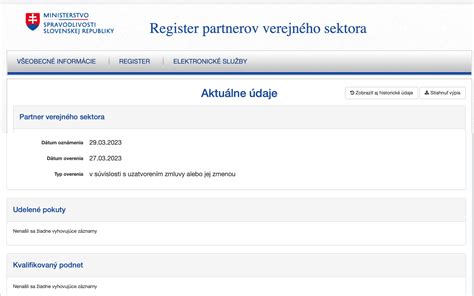 Register partnerov verejného sektora a koneční užívatelia výhod