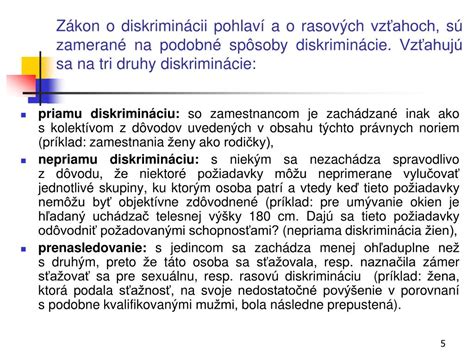 Druhy diskriminácie