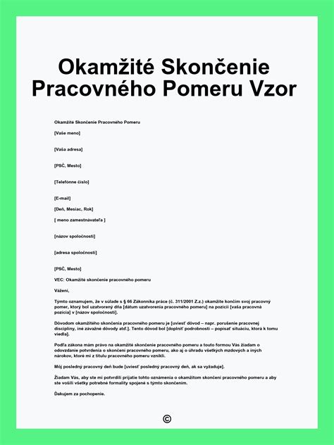 Grafika zobrazujúca okamžité skončenie pracovného pomeru s dvoma stranami a podmienkami