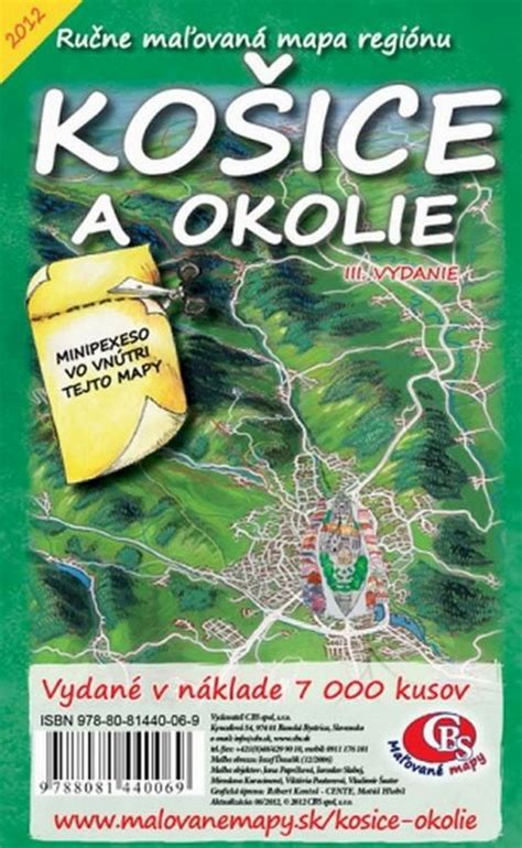 Mapa s vyznačenými lokalitami Košice a okolie