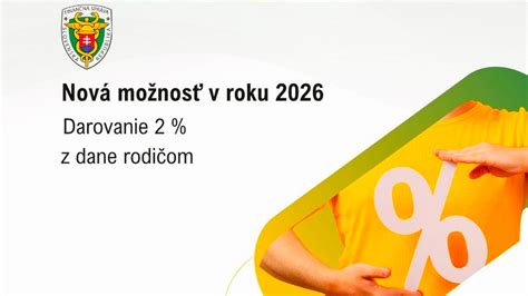 Zoznam typov organizácií, ktorým možno darovať 2% z dane