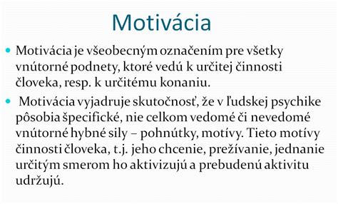 Motivácia a časový manažment
