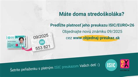 ISIC preukaz s označením EURO26