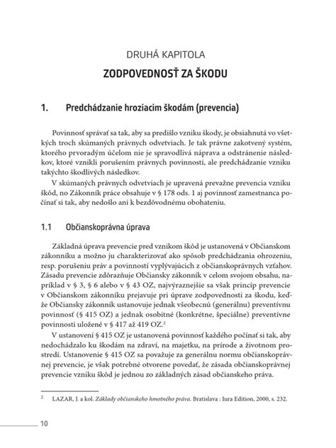 Generálna prevencia a povinnosť predchádzať škodám