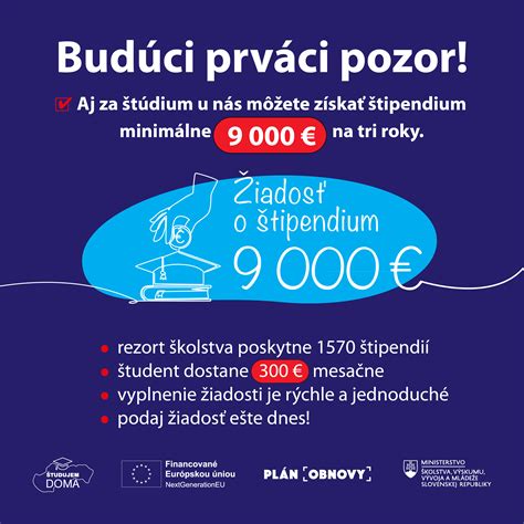 Infografika podmienok pre získanie štipendia