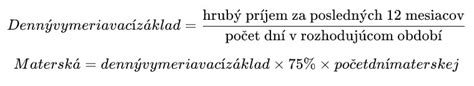 Príklady výpočtu materskej