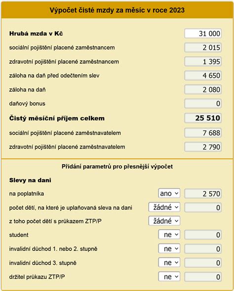 schéma výpočtu dovolenky