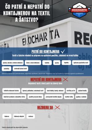 Piktogramy znázorňujúce, čo patrí a nepatrí do kontajnerov na textil