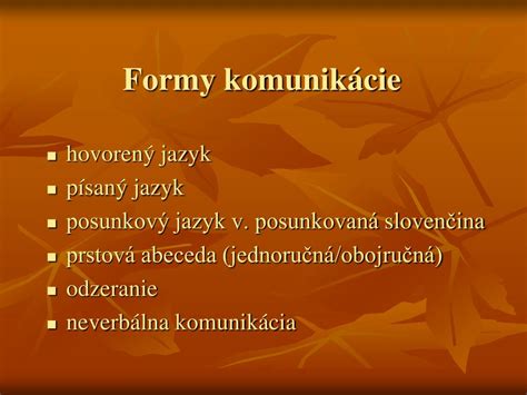 Formy komunikácie so sluchovo postihnutými deťmi