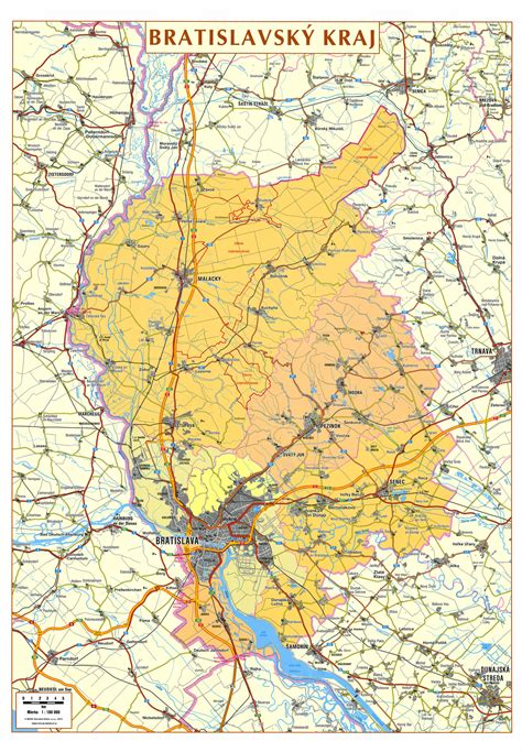 Mapa Integrovaného dopravného systému Bratislavského kraja