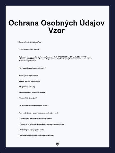 Diagram spracovania osobných údajov