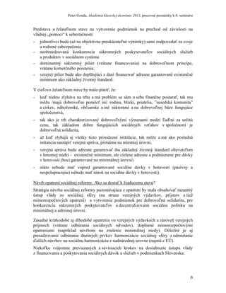 Prehľad sociálnych opatrení vlády