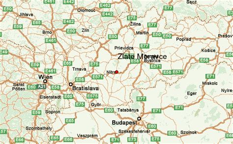 Mapa mesta Zlaté Moravce