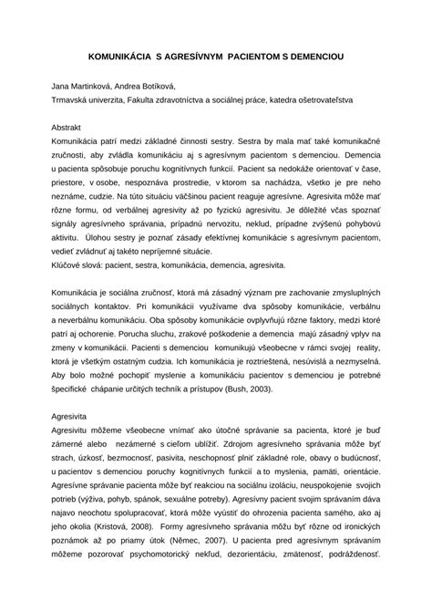 komunikácia zdravotníka s agresívnym pacientom