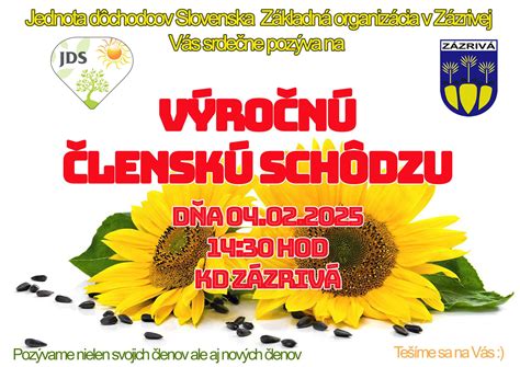 Výročná členská schôdza Jednoty dôchodcov