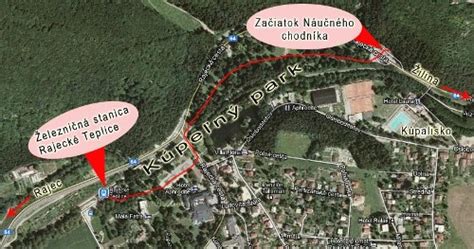 Mapa Rajeckých Teplíc