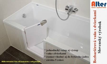 Bezbariérová vaňa s dvierkami pre seniorov