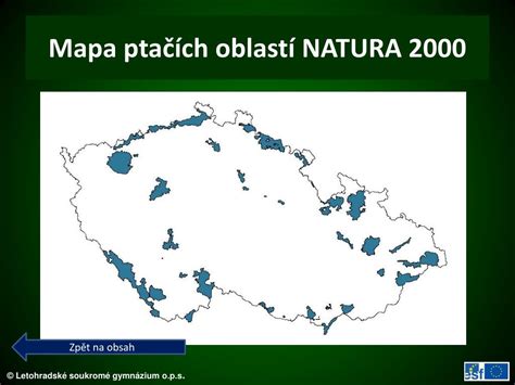 Mapa oblastí Natura 2000 na Slovensku