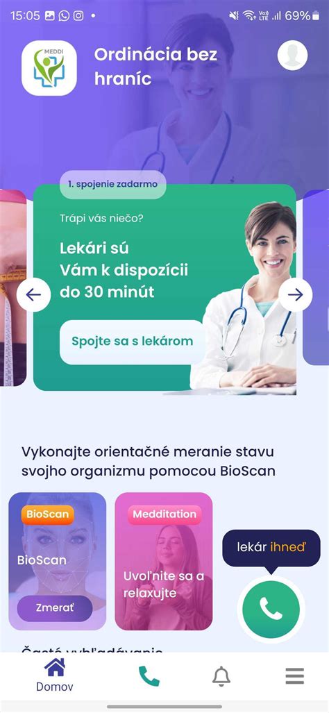 Rozhranie aplikácie Remini