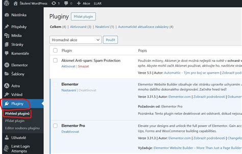 Rozhranie pluginu Publicize v WordPress
