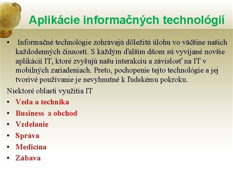 Vývoj informačných technológií