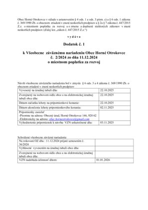 Proces vyrubenia poplatku za rozvoj