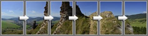Schéma spájania fotografií do panorámy