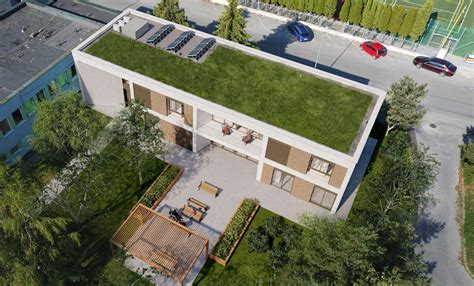 Architektonický nákres nového zariadenia podporovaného bývania v Stropkove