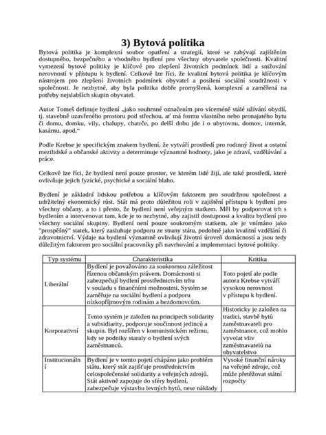 Bytová politika pre rodiny s nízkymi príjmami