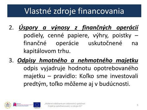 Zdroje financovania organizácie