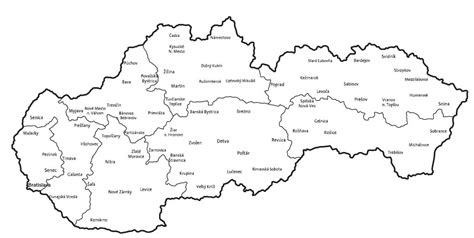 Mapa Slovenska so zvýraznenými okresmi s vysokou nezamestnanosťou