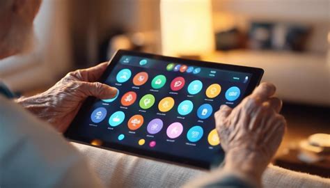 Senior používa tablet