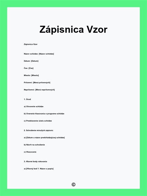 Zápisnica z rokovania členskej schôdze