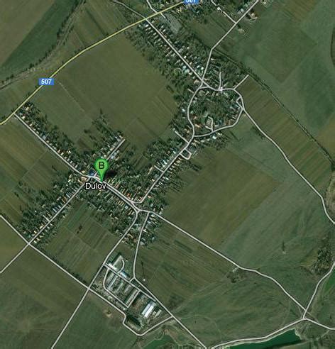 Mapa obce Dulov