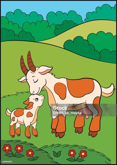 Matka koza s novonarodeným kozliatkom