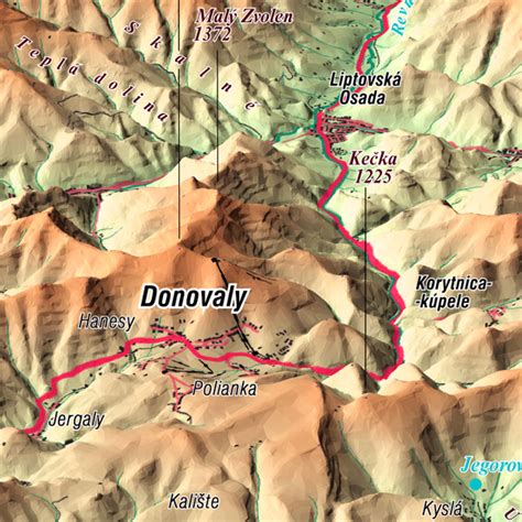 Mapa Dolného Kubína s vyznačenou oblasťou pôsobnosti ÚPSVaR