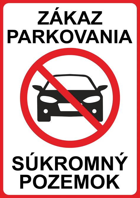 Zákaz parkovania na chodníku