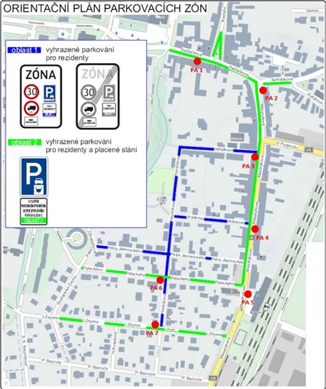 Mapa vyhradených parkovacích miest vo Zvolene