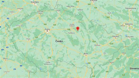 Mapa regiónu Malá Čermná a okolie