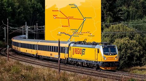 Mapa trás RegioJet v Českej republike s vyznačenými zľavovými úsekmi