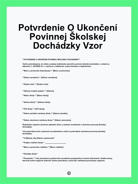 Plán školskej dochádzky